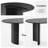 Oval Wood Dining Table with 2 Legs-1315168841-1315168847