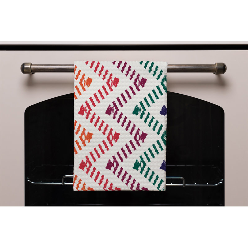 Cotton Tea Towel Kitchen Towel, Red/Green/Blue/Yellow
