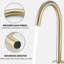 Two Handles 8 Inch Bathroom Faucet - Brushed Golden, 360 Rotatable , To Corrosion And Stains For Performance