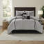 Ensembles de literie en suède gris luxueux, polyester grand, maison moderne douillette