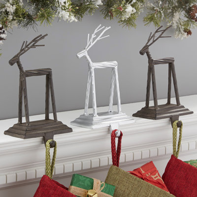 Porte-chaussette de Noël argenté