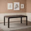 Table de salle à manger rectangulaire en bois de 152 cm (60 po) avec dessus en placage de chêne, coins arrondis, pieds incurvés et pieds réglables.-1277010997