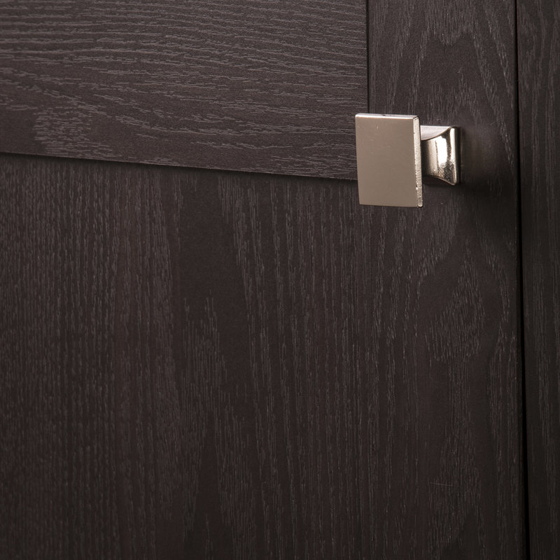 Poignée carrée Studio Collection - bouton d'armoire de 1 1/4 po x 1 1/4 po en nickel poli - Quincaillerie transitionnelle pour tiroirs et armoires