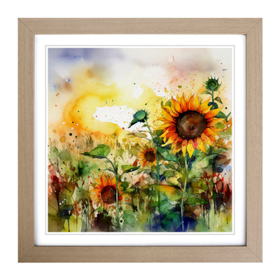 Sunflower Field No.1 - Framed Print