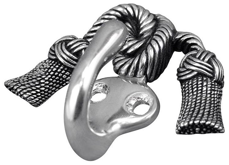 Sforza Wall Hook, Antique Silver