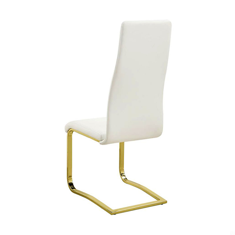 Set Of 4 Leatherette Upholstered Dining Chairs