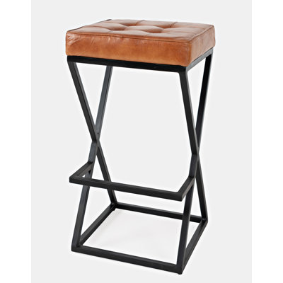 Judie Upholstered Counter Stool with Metal Frame