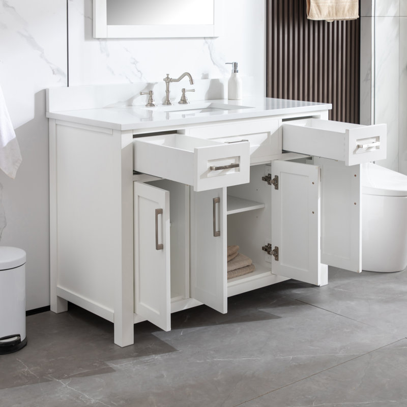 Ensemble de meuble-lavabo simple 48 po, Blanc