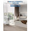 Climatiseur portatif 10000 BTU sans drainage 3-en-1 pour chambre à coucher avec ensembles de fenêtre télécommandés 24 min. 160-215 pieds carrés Blanc