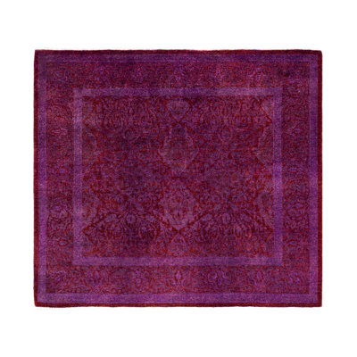 Overdyed One-of-a-Kind 3' 9" X 4' 2" Hand Knotted Area Rug