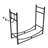 33-Inch Black Iron Firewood Rack