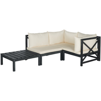 Wimmer Acacia 3 - Person Patio Conversation Set with Cushions