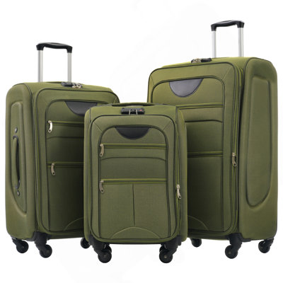 Softside Luggage Expandable 3 Piece Set Suitcase Upright Spinner Softshell Lightweight Luggage Travel Set-22/26/30 Inches