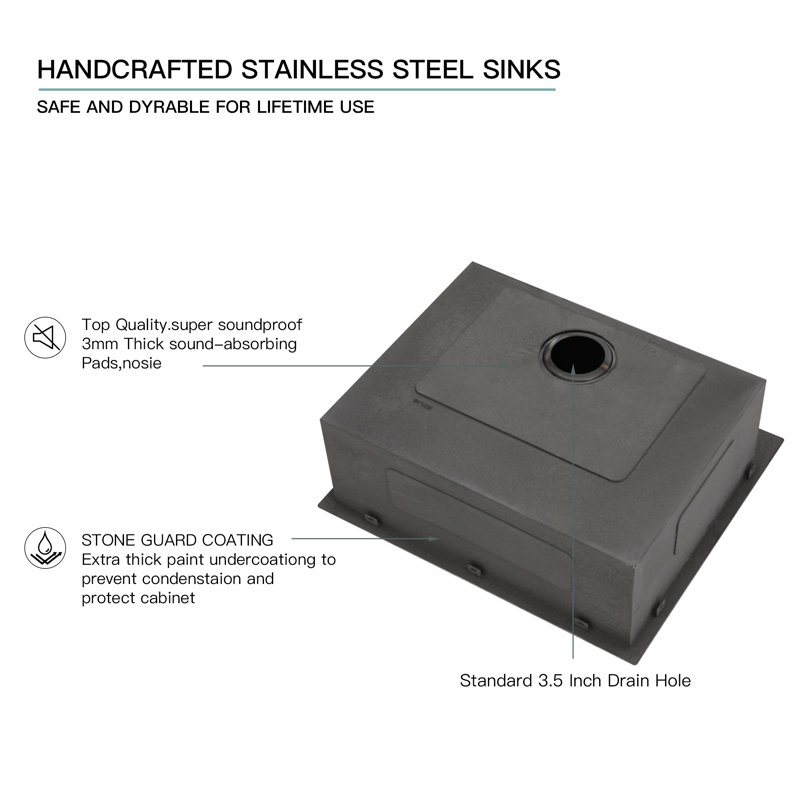 28 " L Drop-In Single Bowl Stainless Steel Kitchen Sink