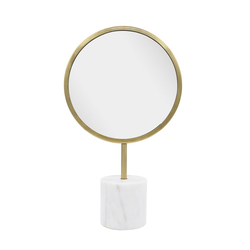Wirksworth Metal Table Mirror, 19" x 9, Round