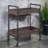 Jerrick Walnut & Black Finish Serving Cart