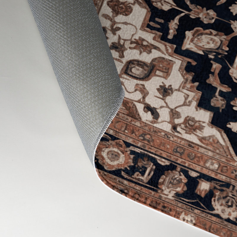 Tapis d'intérieur et d'extérieur brun Persian, Rectangle 9 pi x 12 pi