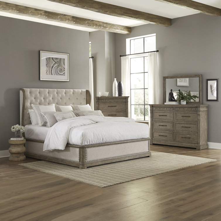 Barrigan Shelter Bed, Dresser & Mirror, Chest Set