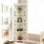Armoire de rangement haute avec portes et 4 tablettes-1105427840