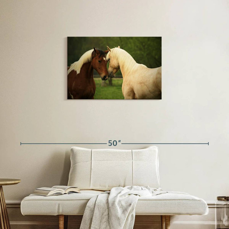 Chevaux muselant, H 20 po x l 30 po