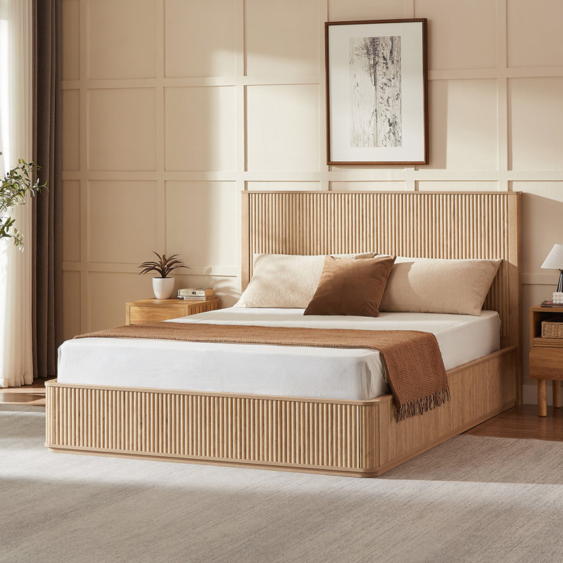 Base de lit plateforme 44 po, Naturel