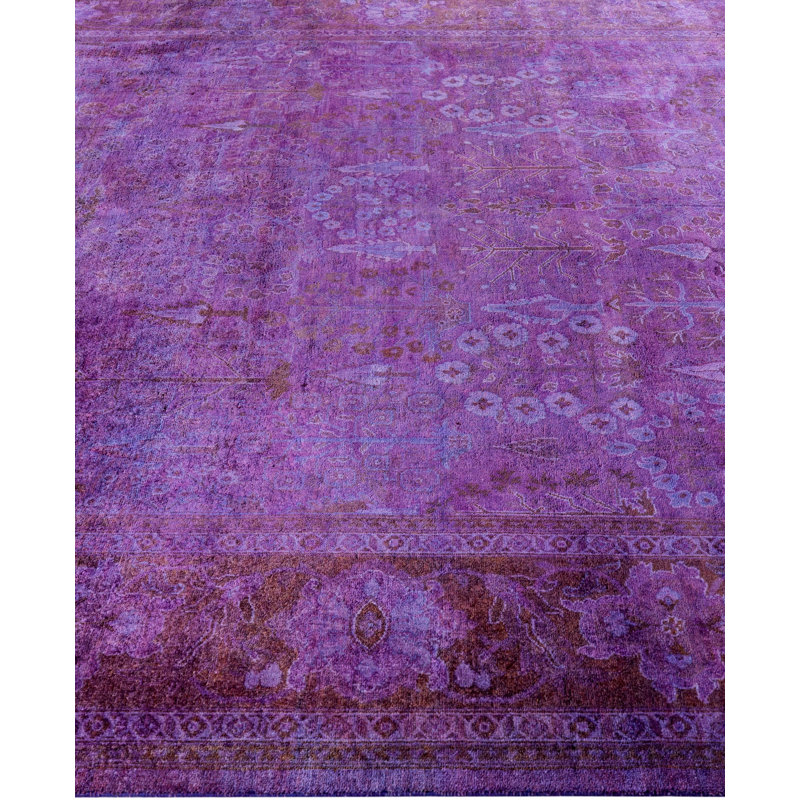 Overdyed One-of-a-Kind 7' 10" X 10' 4" Hand Knotted Area Rug