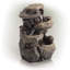 Outdoor Rock Fountain with Lights