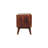 Solid Wood Chestnut Bench with Leather Seat Pad