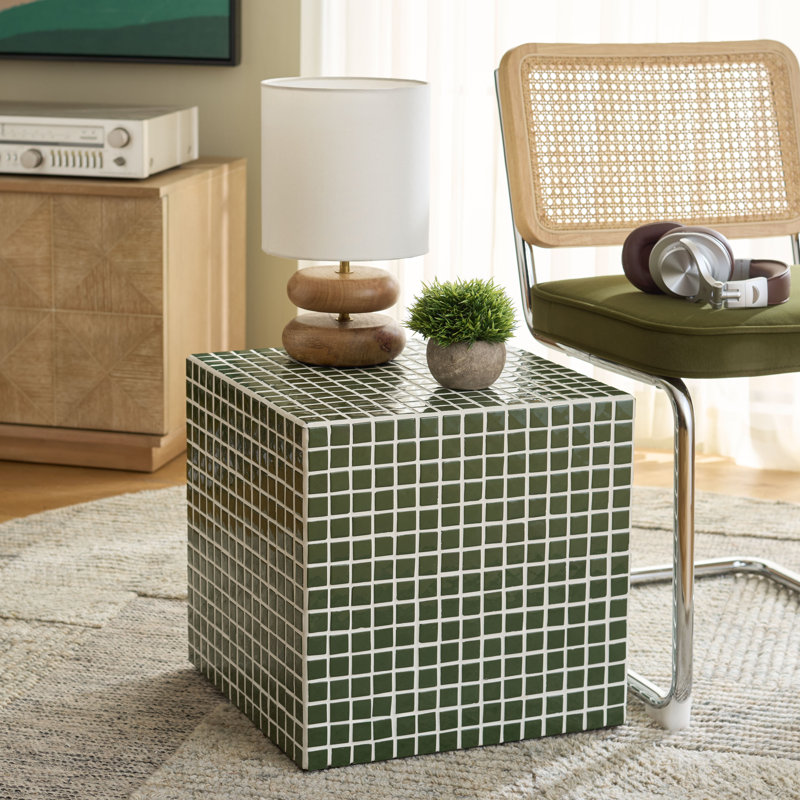 Table d'appoint Hikari, Vert foncé