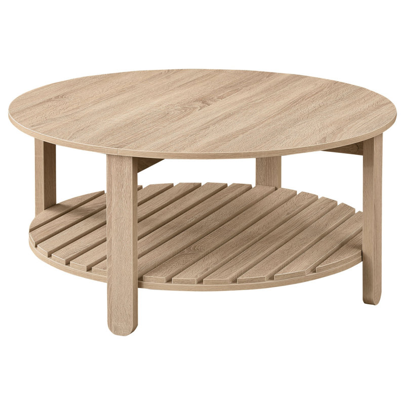 Altos 1-Shelf Round Engineered Wood Coffee Table