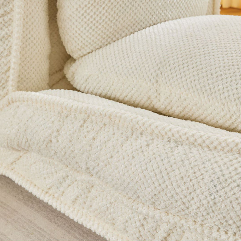 Chaise longue à housse Northwoods, Polyester blanc
