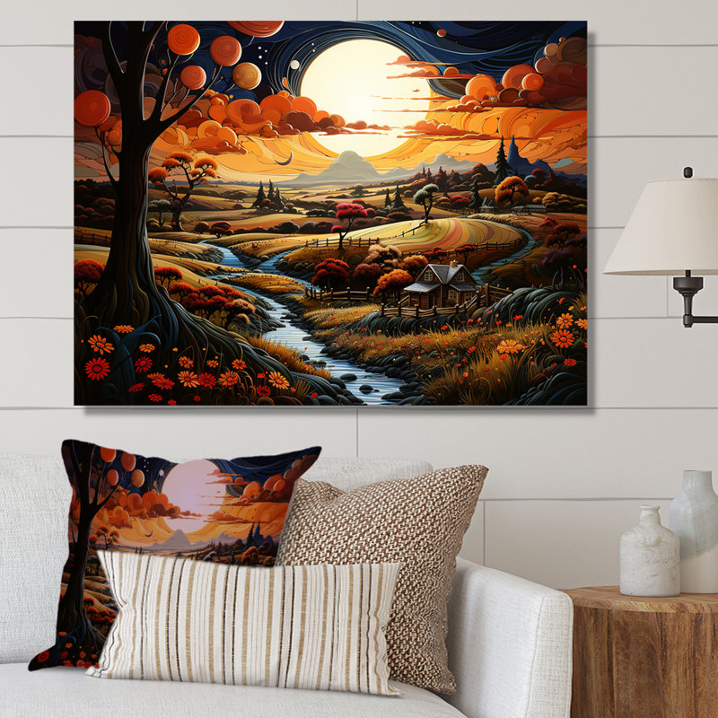 «Whimsical Magical Fields I», reproduction sur toile, Toile tendue, H 34 po x l 44 po x P 1,5 po