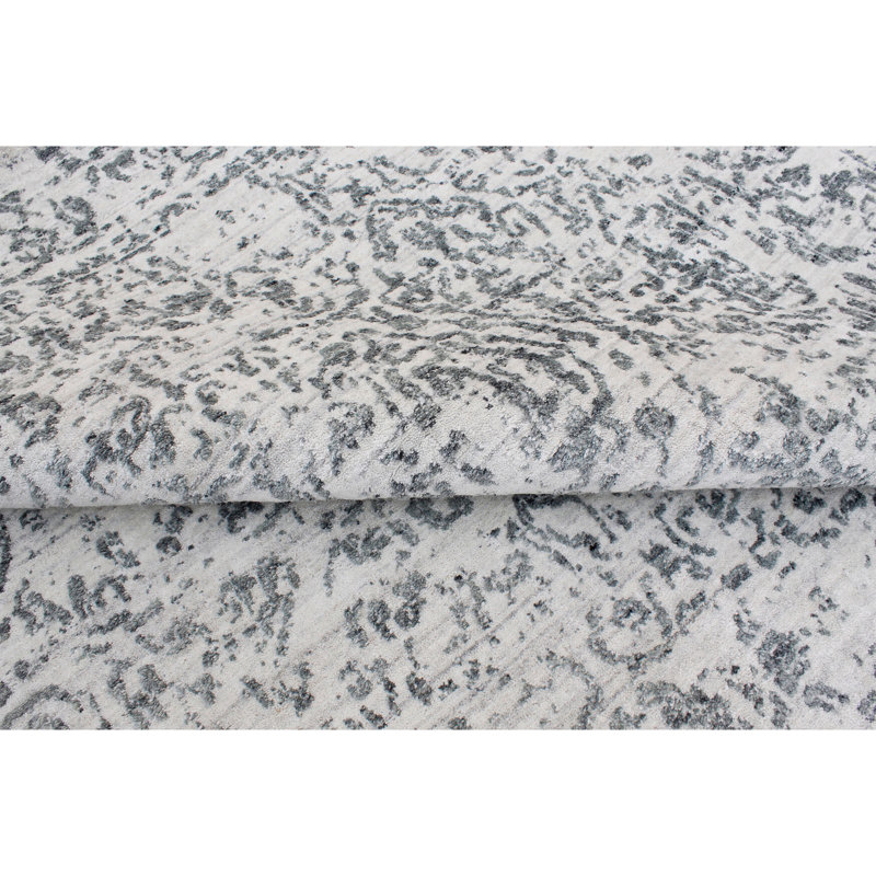 Hand Knotted Wool Oriental Area Rug, Rectangle 6' x 9'