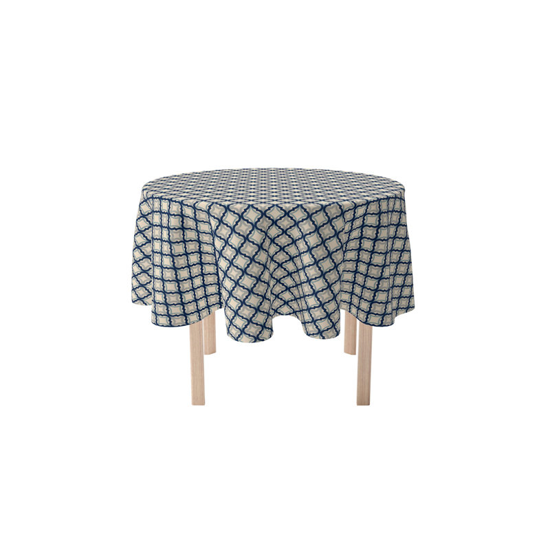 Ruggi Diamond Ogee Round Tablecloth, 90" x 90"