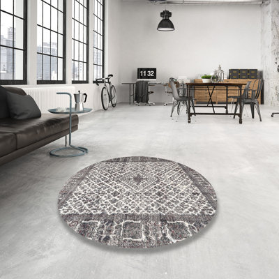 Tapis beige/gris traditionnel Hardyston