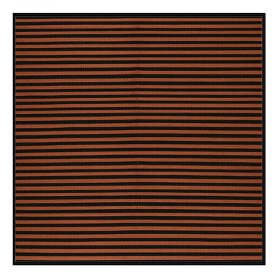 Machine Washable Horizontal Stripes Brown Area Rug
