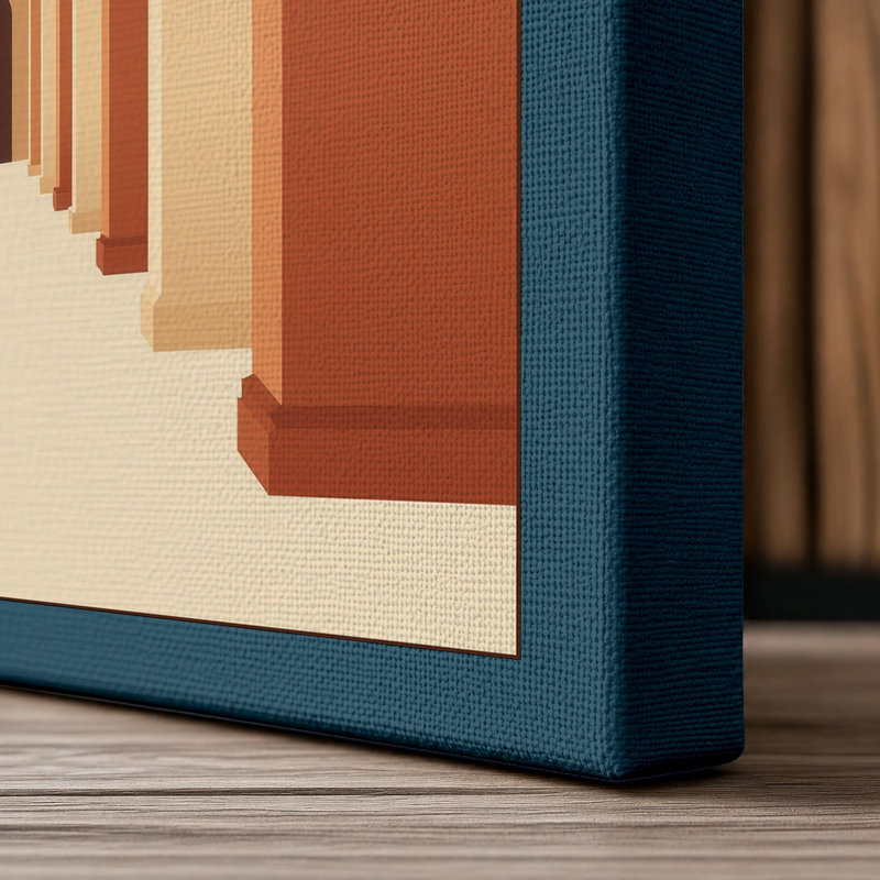 Print, 24x16 - 61.0 x 40.6 cm, Teal Border