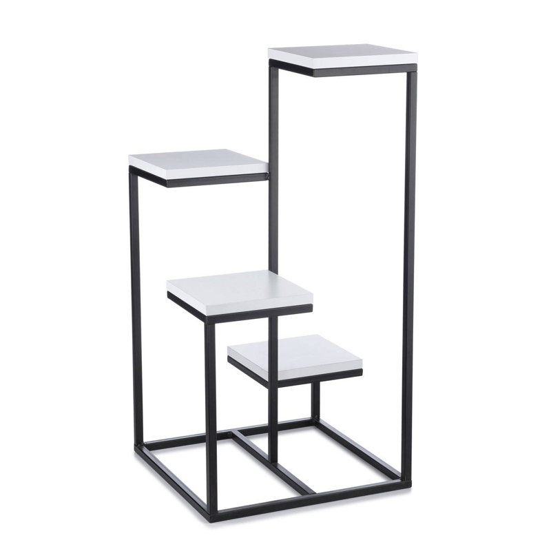 Hirvin Plant Stand, Black/White