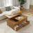 48.82'' Lifting Top Rectangular Fluted Coffee Table