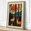Deer at Sunrise Japandi - Wrapped Canvas-684230761-684230767