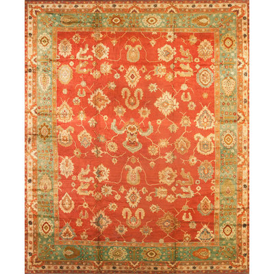 Antique Large Donegal - Arts & Crafts Ireland Knotted Rug
