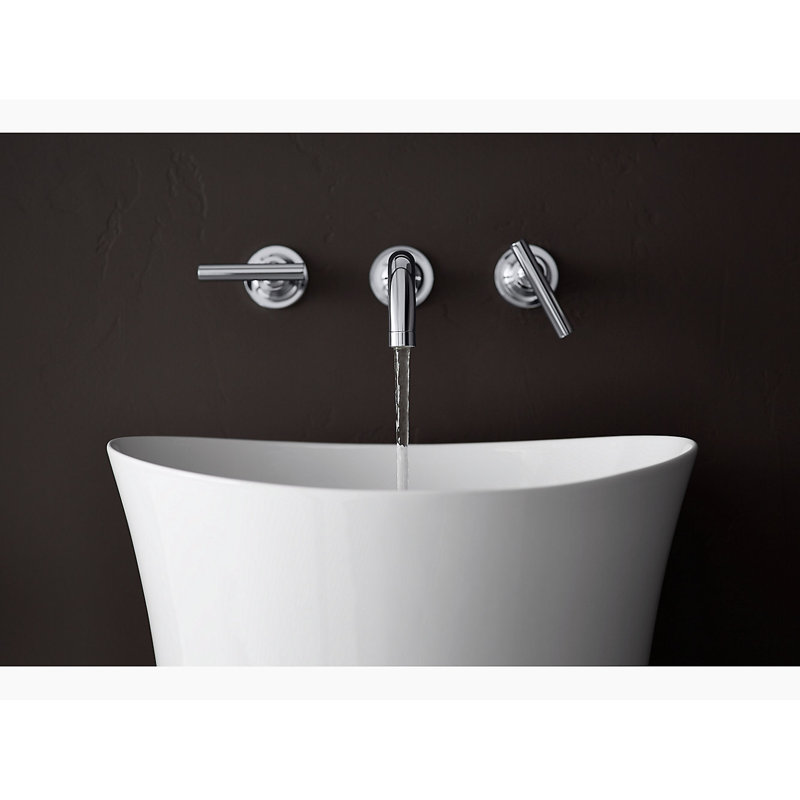 Veil Pedestal Lavatory, White