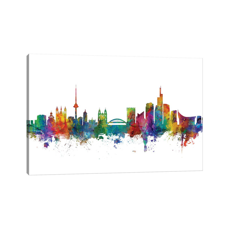 Vilnius, Lithuania Skyline by Michael Tompsett - Wrapped Canvas Gallery-Wrapped Canvas Giclée, 152.5 cm H x 101.5 cm W
