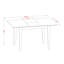 Ensemble de table de salle à manger 5 pièces pour 4 personnes comprenant une table de cuisine rectangulaire avec rallonge papillon et 4 chaises de salle à manger en tissu de lin, noir-1126426563-1126426560-1205666575