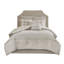 Ensemble d'édredon brodé 8 pièces Luxury Transitional | Literie en microfibre de polyester hypoallergénique avec motif pintuck matelassé, taies décoratives et coussins lavables à la machine-113098981-113098979
