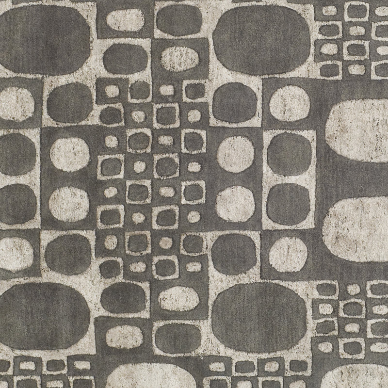 Tapis gris foncé / ivoire Freda, Rectangle 3 pi 6 po x 5 pi 6 po