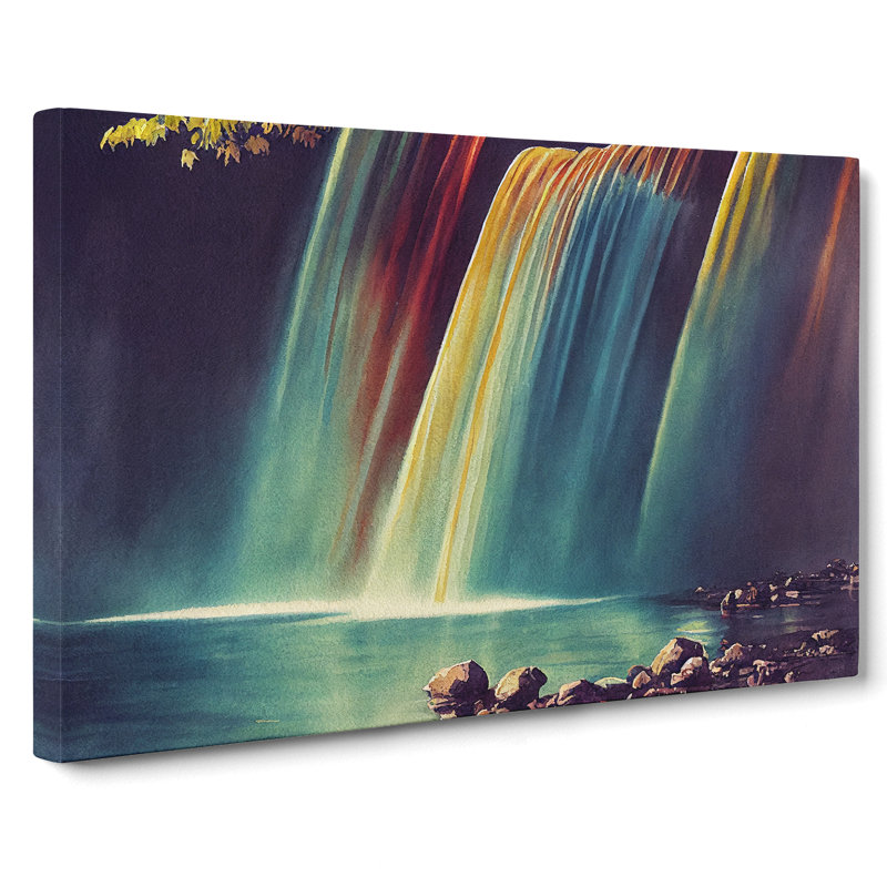 Colourful Watercolour Vol.5 - Wrapped Canvas, 35cm H x 50cm W x 3cm D