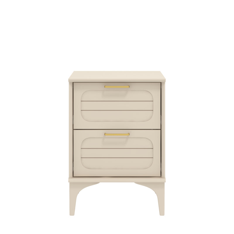 Harrington 2 Drawer Bedside Table , Natural