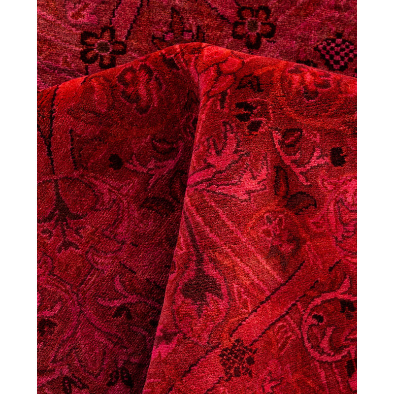 Overdyed One-of-a-Kind 8' 1" X 8' 1" Hand Knotted Area Rug