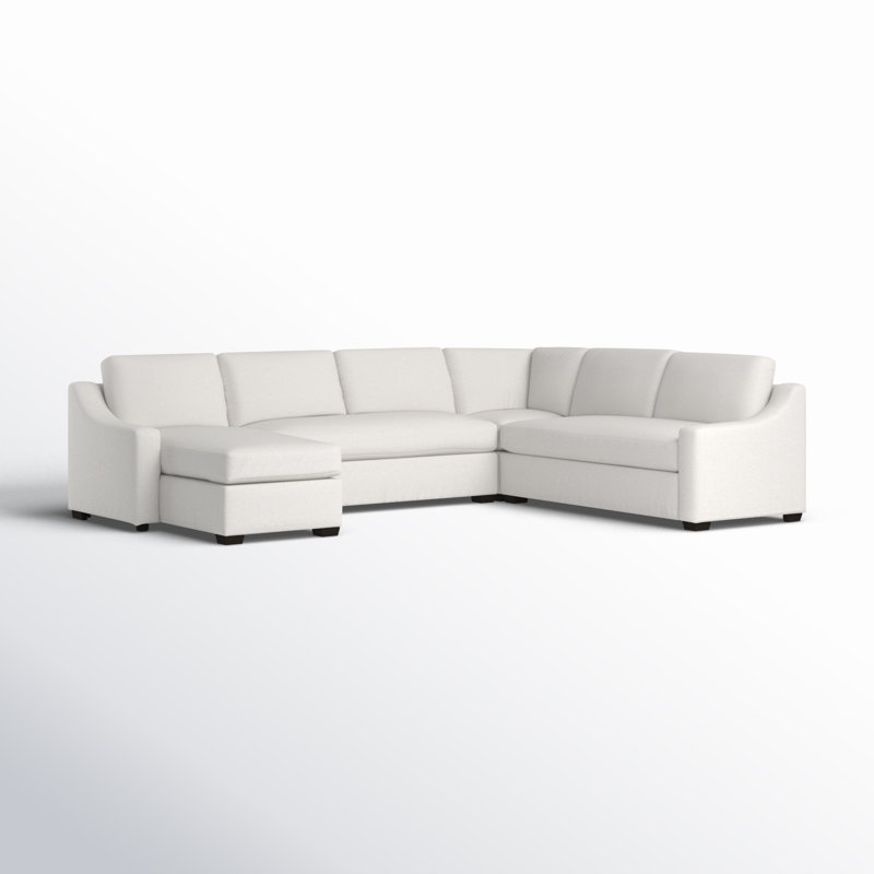 Cranbrook Upholstered U-Shaped Sectional, Nomad Snow Crypton® Chenille, Right Hand Facing